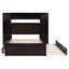 Lit double en bois avec rangement intégré, tablettes et prises de courant, espresso-68779843-68779841