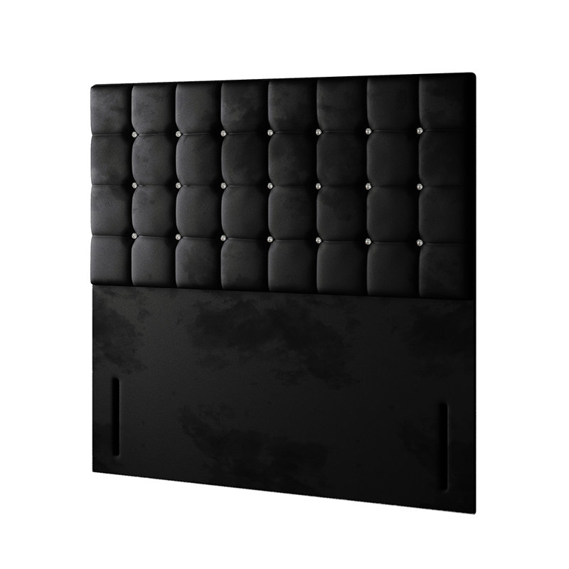 Galarza Divan Bed Base, Super King (6'), Black, 2 Foot-end Drawers