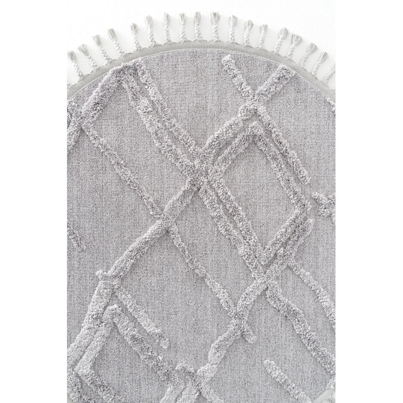 Round Holliston Machine Made Indoor / Outdoor Area Rug, Round 3'11"