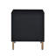 Table de chevet argentée 3 avec pieds en métal et look moderne pour chambre à coucher 3 tiroirs