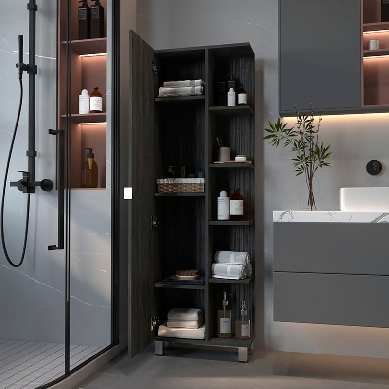 Armoire à linge Smokey Oak