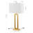 Arthuree Table Lamp Set 28.5" Brass Gold Table Lamp Set with USB-1310339694