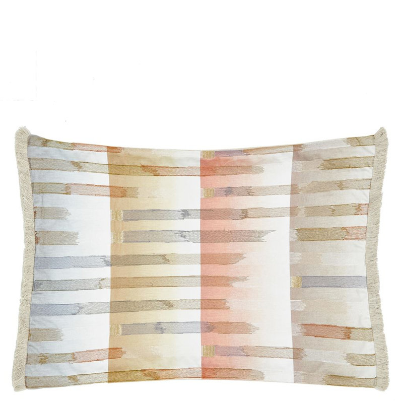 Cascata Decorative Pillow, Pink/Beige