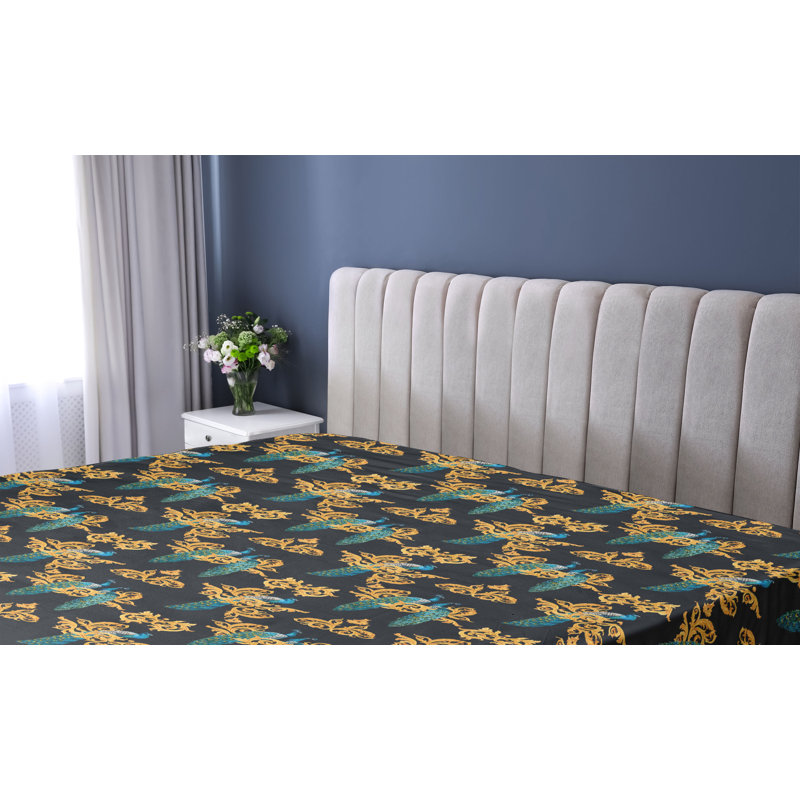 Drap-housse pour paon Ambesonne, Drap-housse de taille très grand