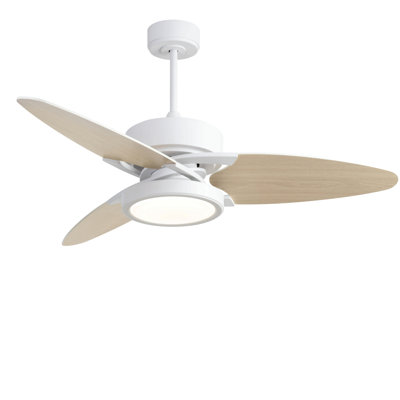 Light Pro 52 In. Led Indoor White Smart Ceiling Fan With Remote Control