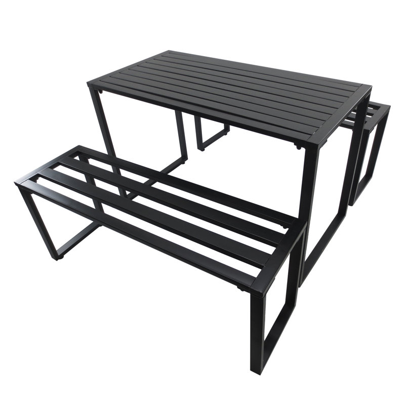 Plyler Rectangular 4 - Person 43.3'' Long Picnic Table