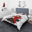 Ensemble de housse de couette en microfibre blanc / rouge-66399028