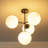 Orrhaen 4-Light Modern Sputnik Sphere Glass Bubble Chandelier-208477261-259096043