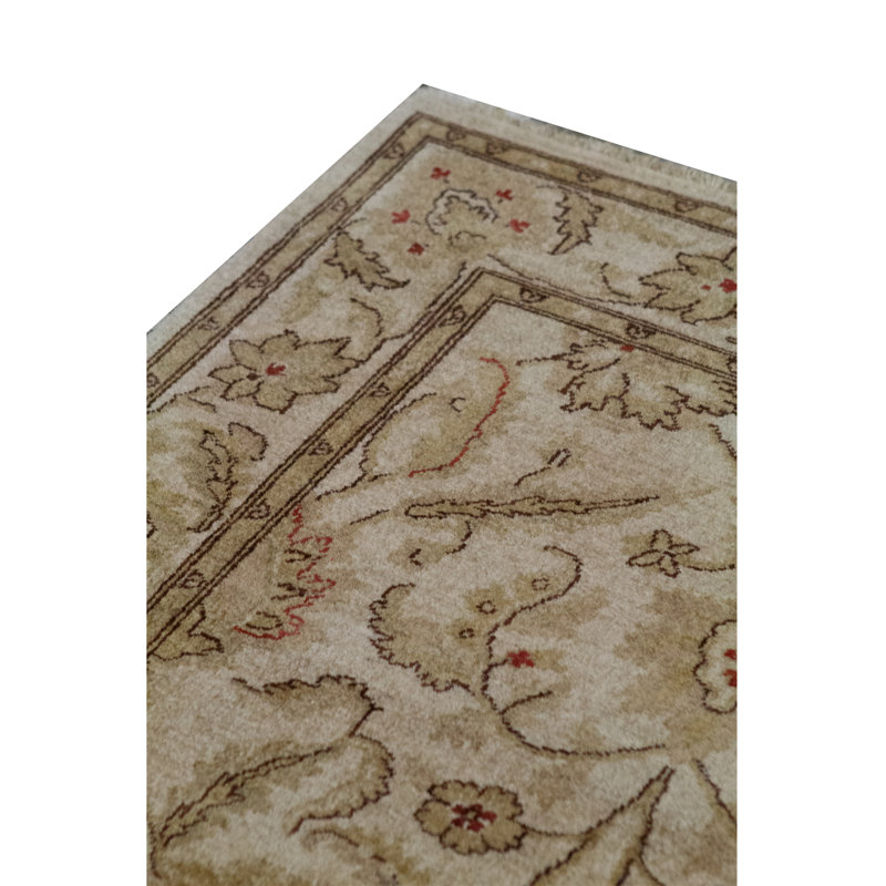 Tapis crème de haute qualité noué à la main