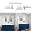 Ensemble de meuble-lavabo autoportant à double cuve 72 po avec plateau en pierre d'ingénierie Markeia-2025866096-2025866099