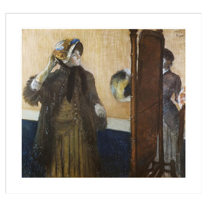 «At the Milliner's» par Edgar Degas, impression giclée encadrée, H 33,5 po x l 36,14 po
