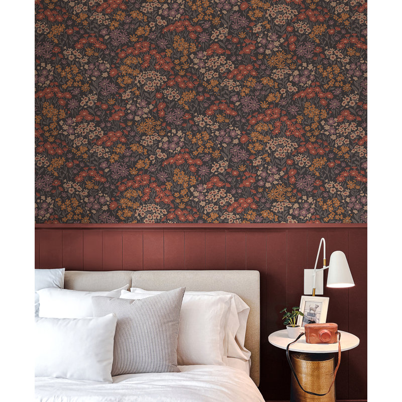 Papier peint Ditsy Daisies, Orange