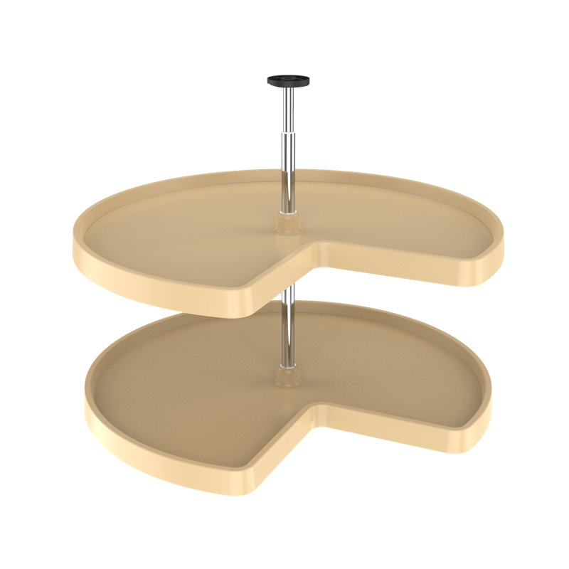 Plateau tournant à 2 tablettes Value Line, Amande, L 32,0 po x P 32,0 po