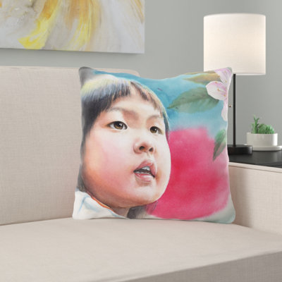 Floral Reversible Throw Pillow