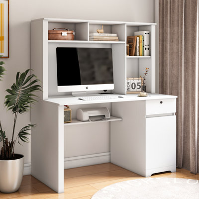 Computer Desk with Hutch and Outlet by Latitude Run