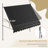 Outsunny Manual Retractable Awning, 118" Non-Screw Freestanding Patio Sun Shade Shelter with Support Pole Stand and UV Resistant Fabric, for Window, Door, Porch, Deck-115810996
