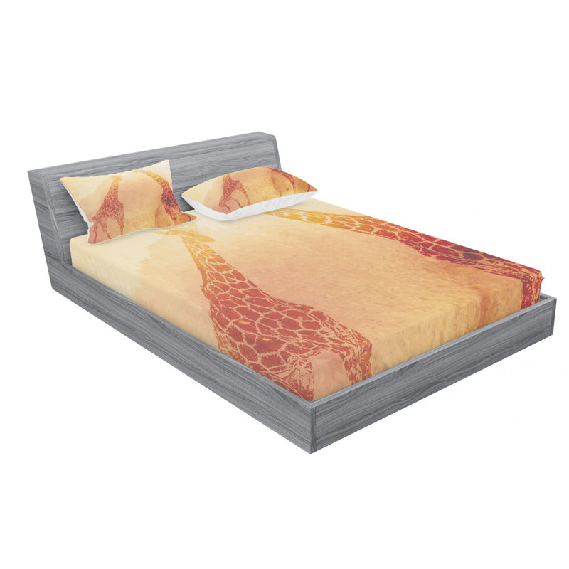Safari Microfiber Sheet Set, Queen Sheet + Fitted Sheet + 2 Pillowcases