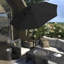 Parasol de patio 11 pieds avec manivelle en aluminium en oléfine-675263692