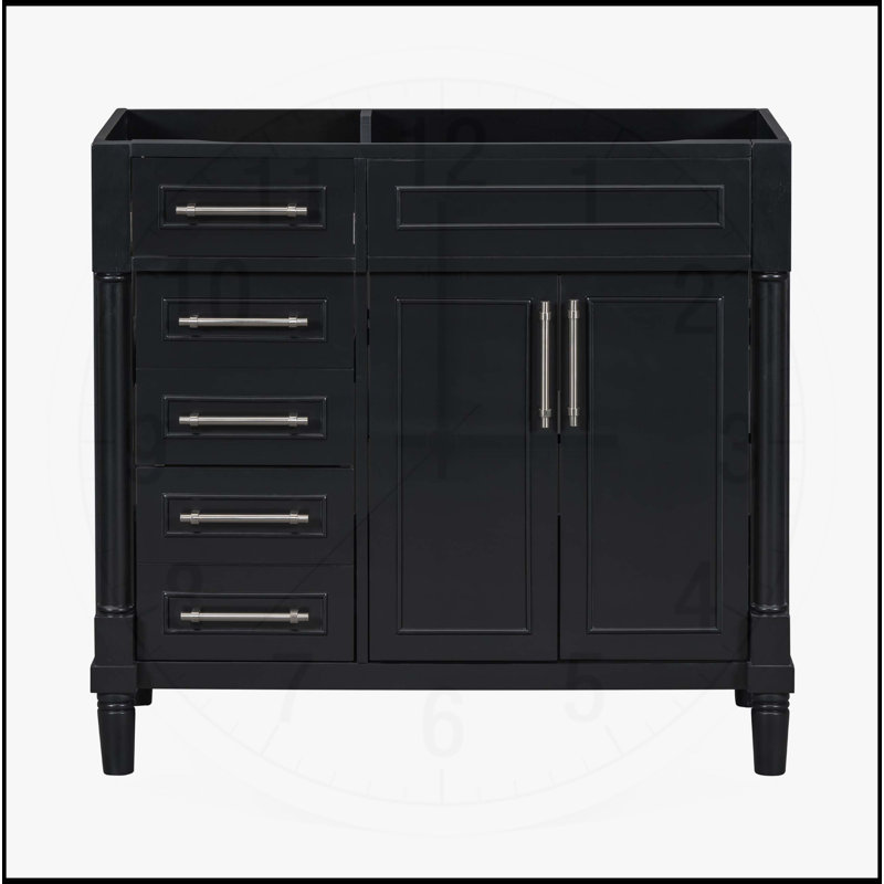 Meuble-lavabo 36 po sans lavabo, Noir