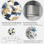Motif abstrait avec des textures bleues et dorées - cercle moderne en métal-59005077