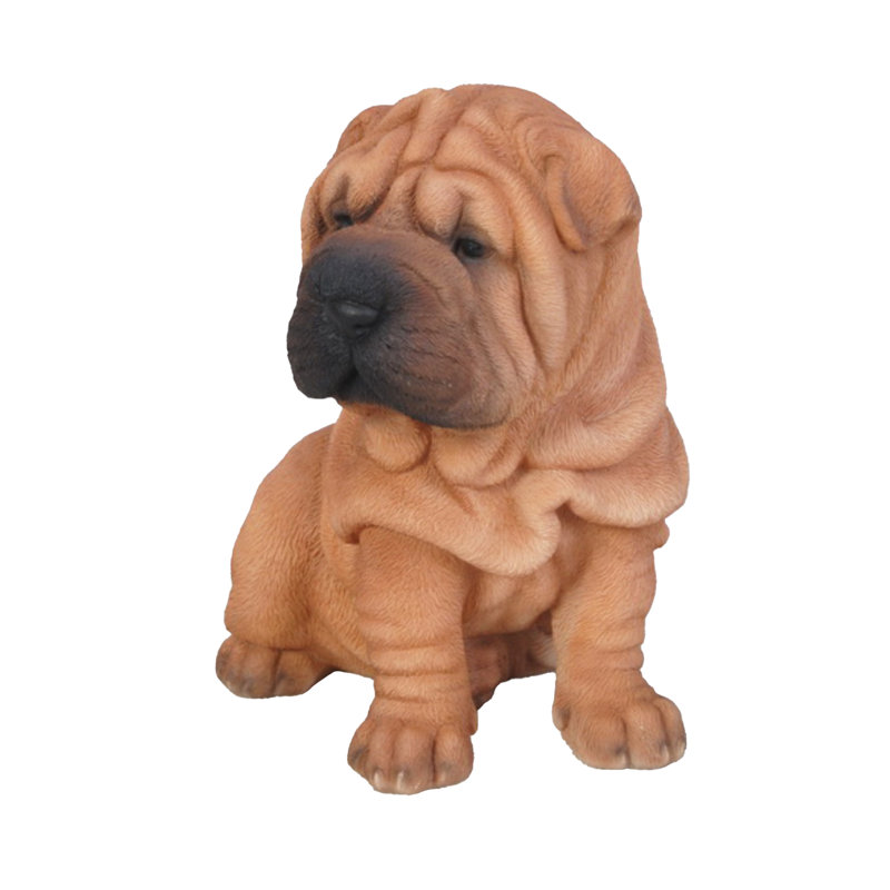 Statue de chiot Shar-pei assis