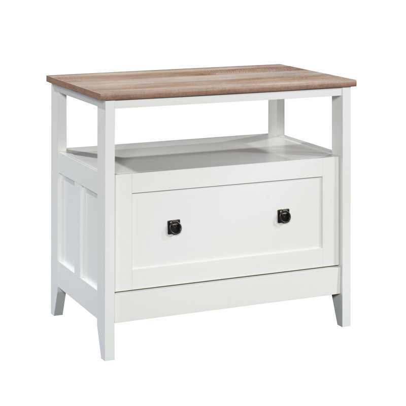 Classeur latéral, petit classeur, classeur en bois, classeur blanc, grand tiroir