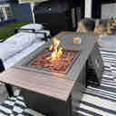 Ebern Designs Zaccai 64" Patio Rectangle Expandable Propane Fire Pit ...