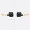 Forma Privacy Rosette In Flat Black, Straight Knurled Grip In Satin Brass