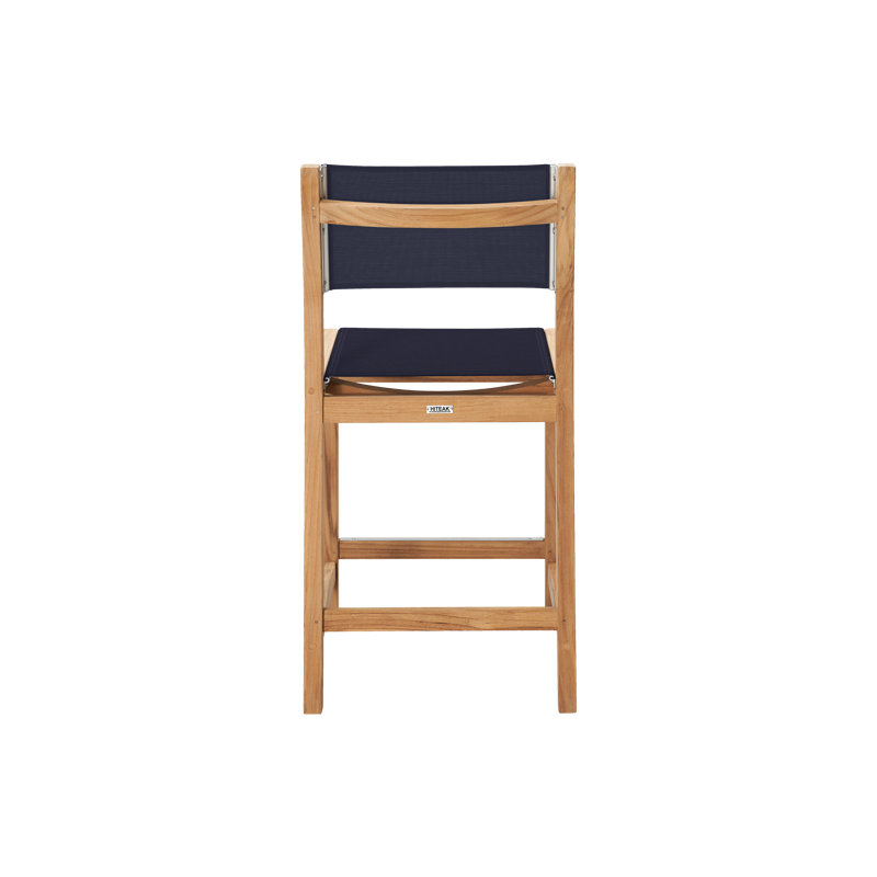 Pearl Teak Outdoor Counter Height Chair, Navy