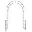 Arche de jardin en métal l 55 po x H 94,5 po
