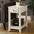 Wooden Rectangular Top With One Drawer, White-1177086492