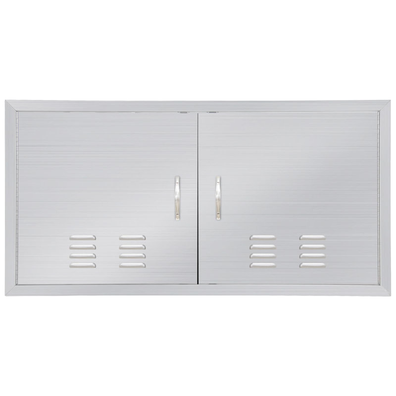 Porte de cuisine encastrée en acier inoxydable de 42 po avec porte pour cuisine extérieure