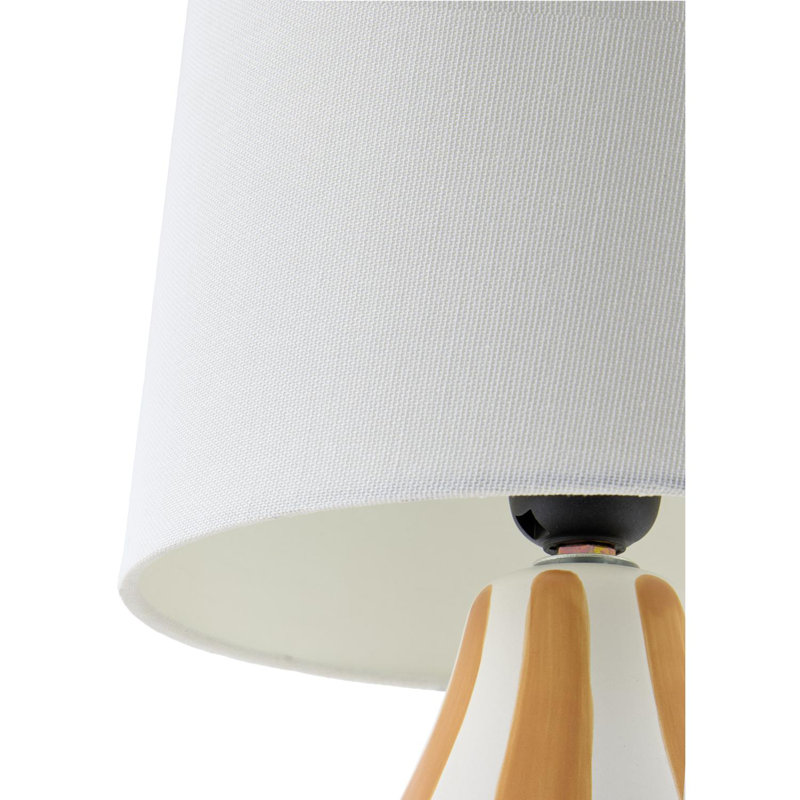 Owes Table Lamp, White/Orange