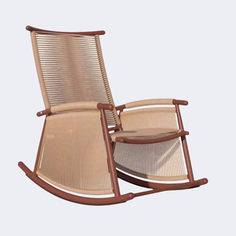 Chaise berçante de style jardin