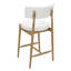 Ensemble de 2 tabourets de comptoir Mid-Century modernes (naturel et beige)-119320427