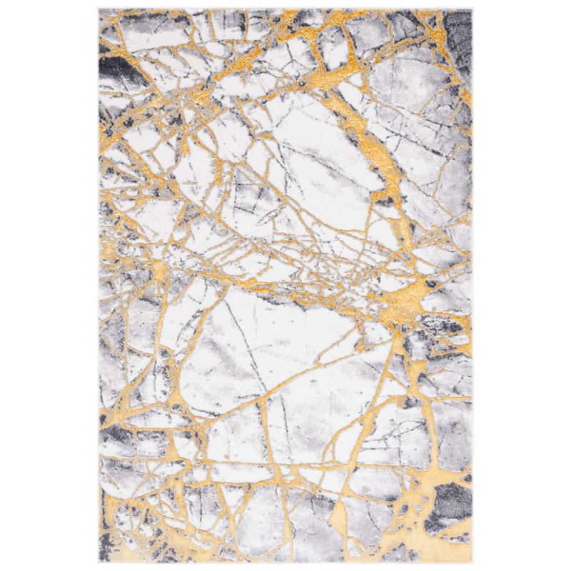 Longver Performance Performance Abstract Rug, Square 6'7"