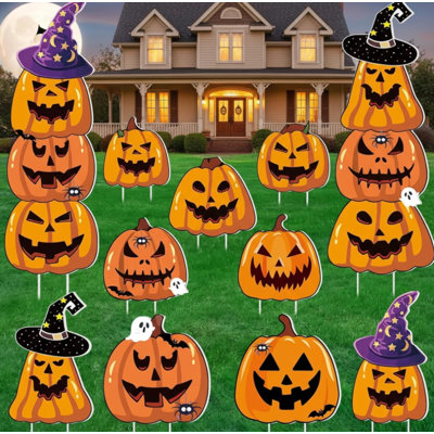 10 citrouilles d'Halloween en plastique