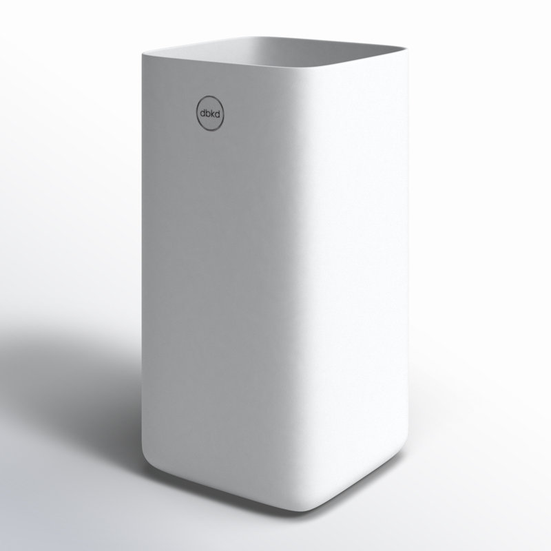 Vase de table en céramique Dan, H 9,84 po x l 5,11 po x P 5,11 po, Blanc