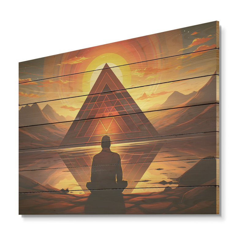 Yoga Mindfulness pratique - impression sur bois de yoga, H 10 po x l 20 po x P 0,78 po
