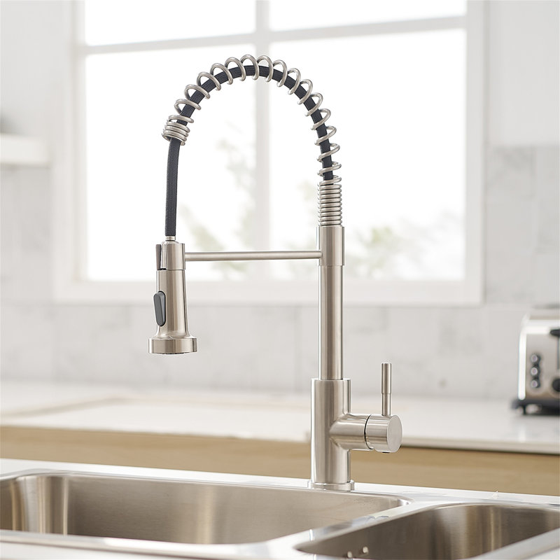 AWZTOO Kitchen Faucet, Brushed Nickel