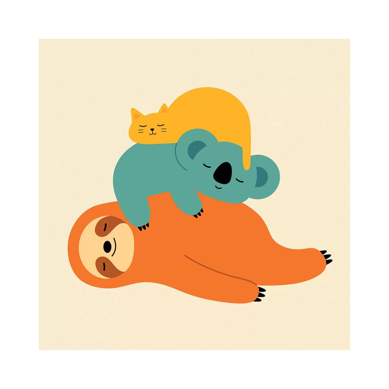 Being Lazy by Andy Westface - Wrapped Canvas Print, 66.04 cm H x 66.04 cm W x 1.91 cm D