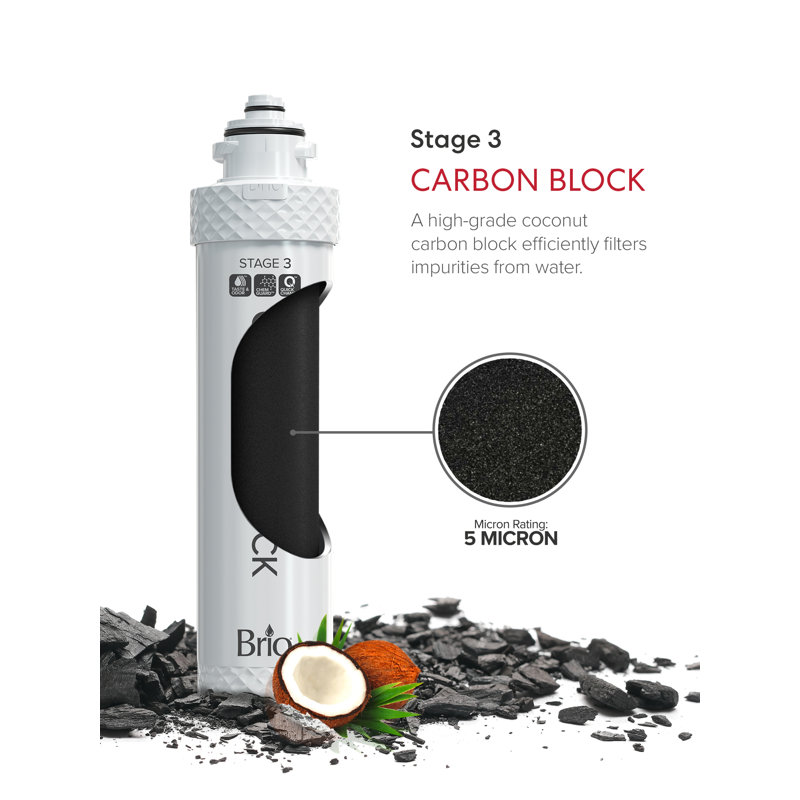 Brio Stage 3 Coconut Carbon Block Water Cooler Filter