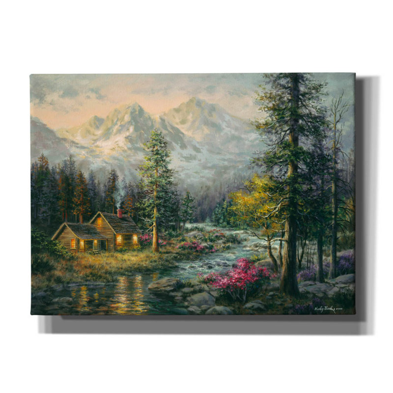 «Campers Cabin» par Nicky Boehme, H 40 po x l 54 po x P 1,5 po