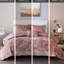 Édredon très grand / très grand en velours rosé, 100%, avec 8 taies décoratives et coussins décoratifs à motif de losanges, 4 coussins décoratifs-121259748-121259758