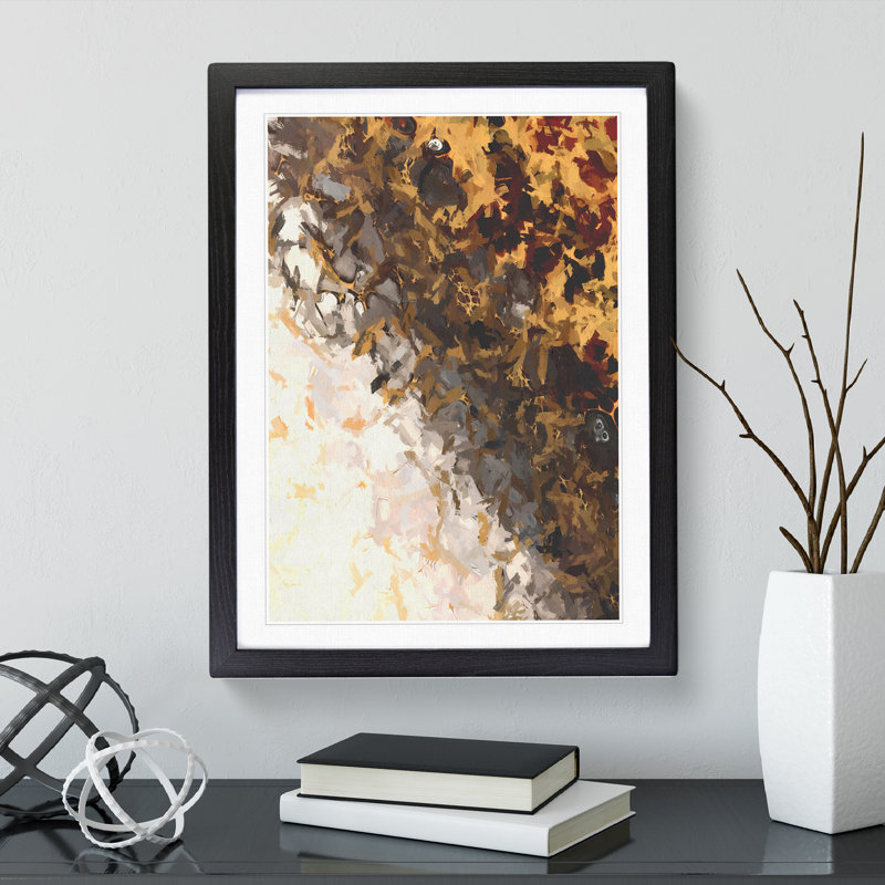 View Of The Shadows - Print, Black Picture Frame, White, 66cm H x 48cm W