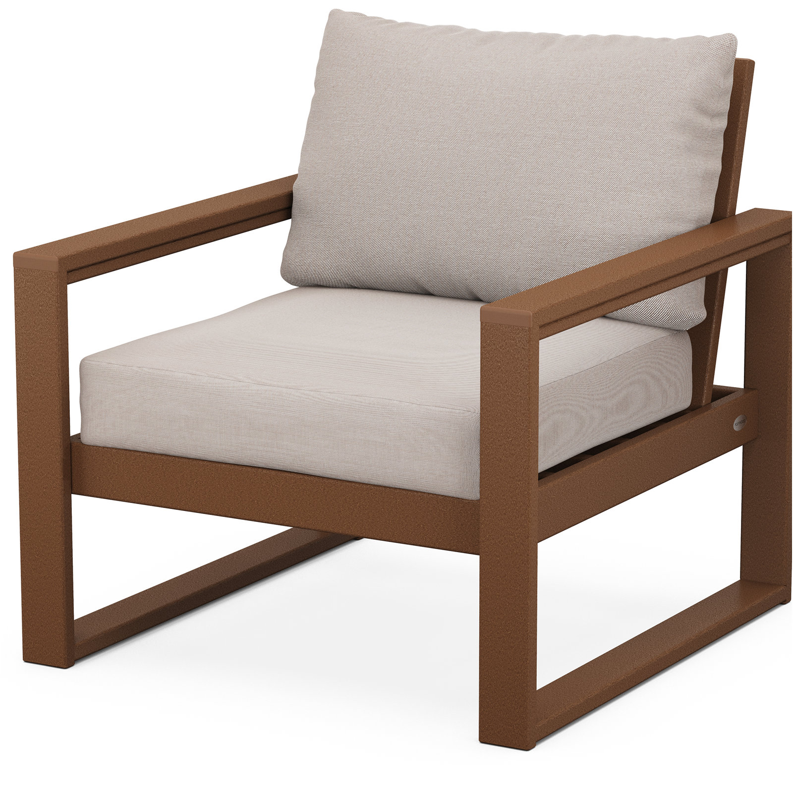 Edge Patio Lounge Chair, Spiced Brown/Mahogany