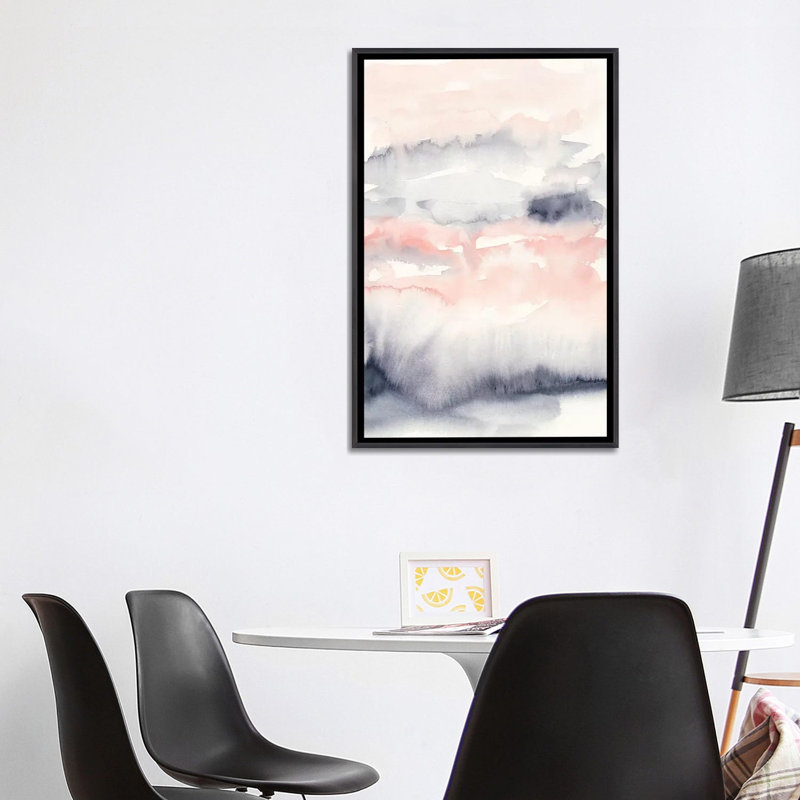 « Violet & blush I » par Ethan Harper, reproduction d’art, Encadrement noir décoloré, H 40 po x l 26 po x P 1,5 po