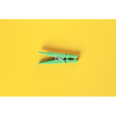 Ellzey Closeup Of Clothespin - Wrapped Canvas Print