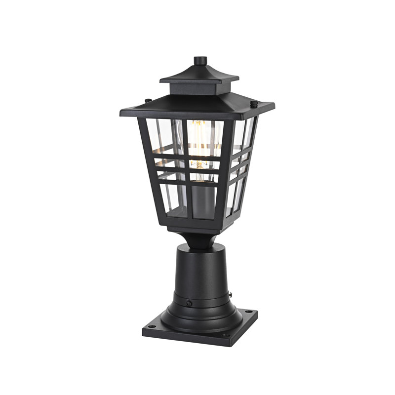 Lampadaire d'extérieur noir de 7 pouces Lafayette