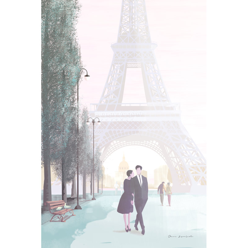 Paris Love 1 Piece Wrapped Canvas Painting, 30cm H x 20cm W